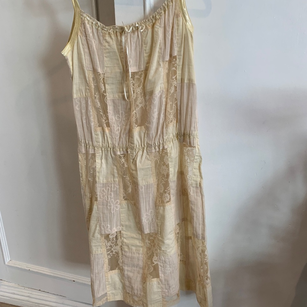 VERY off white lace dress